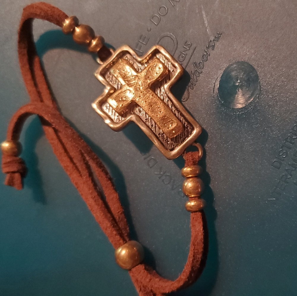 Rope cross bracelet